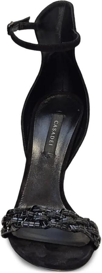 Casadei Blade sandalen met gevlochten bandje Zwart - Foto 5