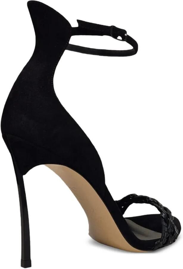 Casadei Blade sandalen met gevlochten bandje Zwart - Foto 3