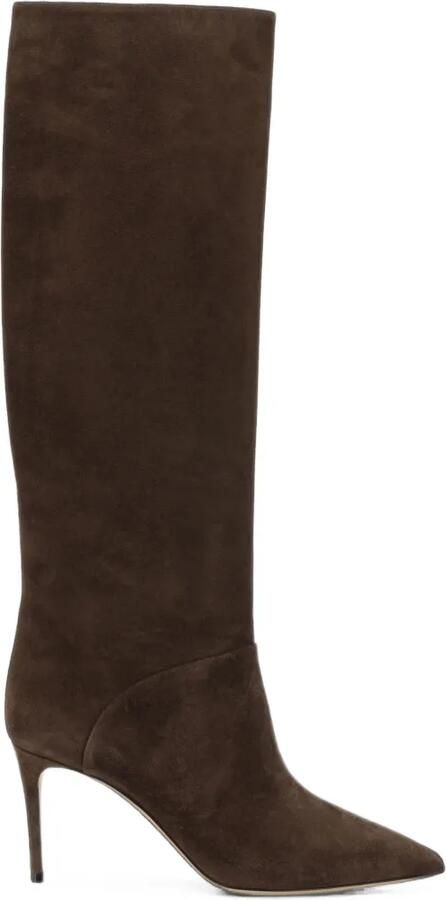 Casadei Blade suède laarzen met puntige neus Bruin