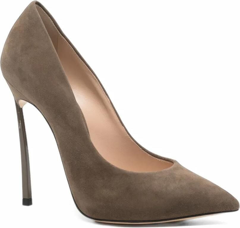 Casadei Blade suede pumps Bruin - Foto 3
