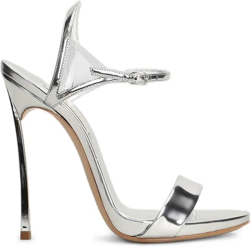 Casadei Blade V leren sandalen Zilver