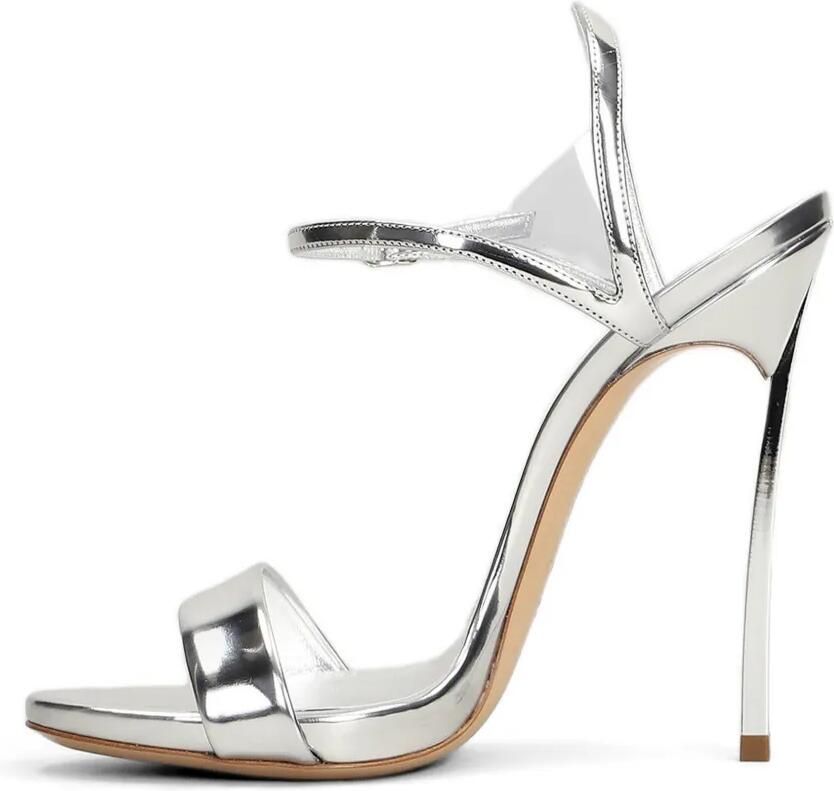 Casadei Blade V leren sandalen Zilver - Foto 4