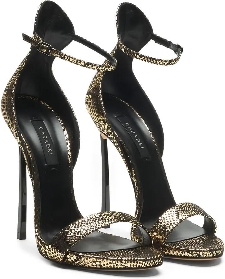 Casadei Cappa Blade sandalen met python-effect Goud