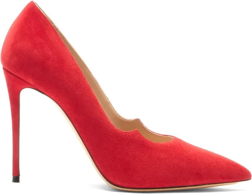 Casadei Cats suède pumps Rood