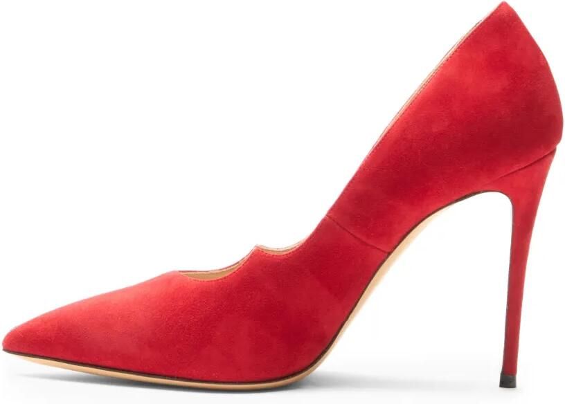 Casadei Cats suède pumps Rood - Foto 4