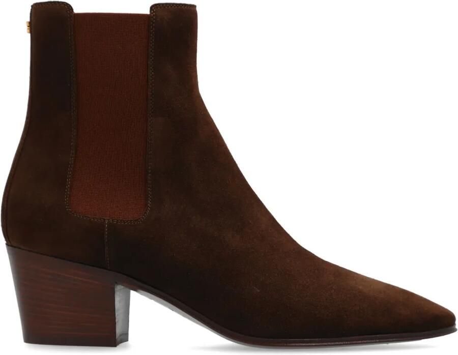 Casadei Chelsea laarzen met puntige neus Bruin