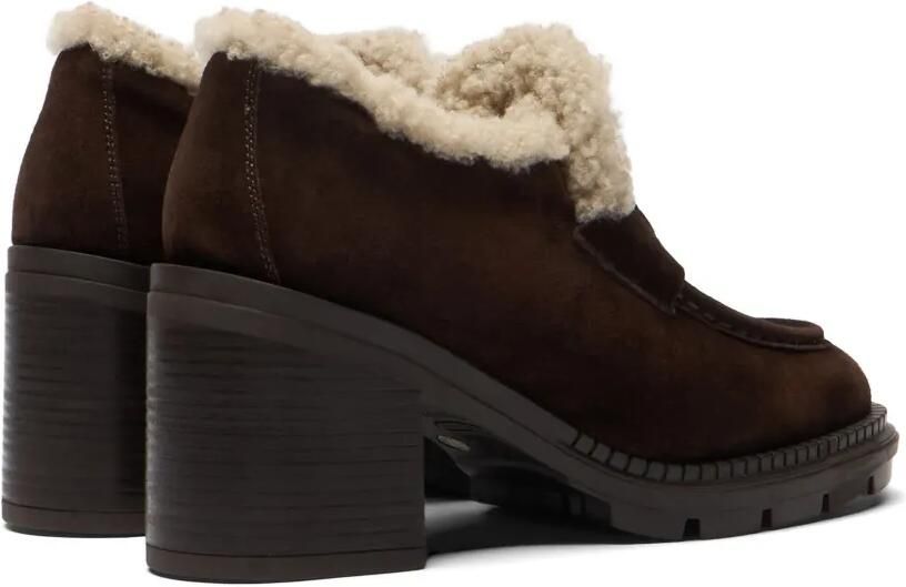 Casadei Concept suède pumps met lammy afwerking Bruin - Foto 3