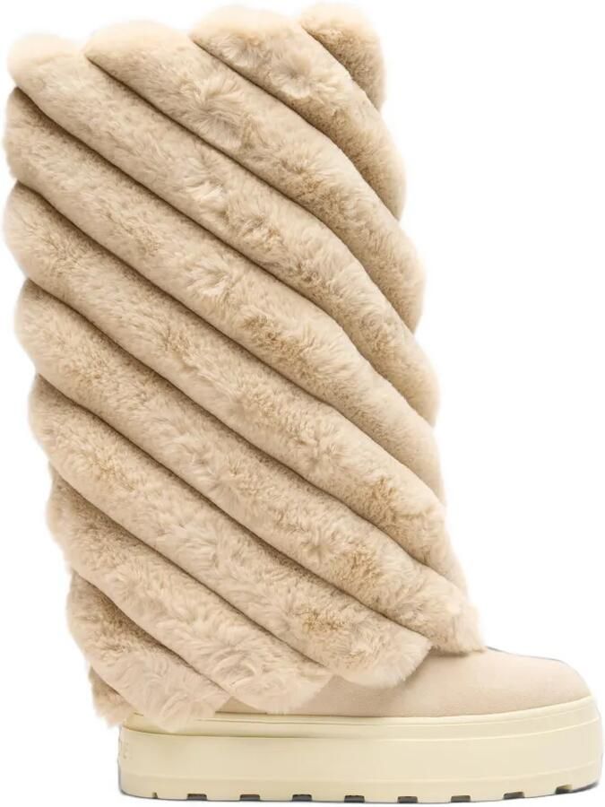 Casadei Eureka faux-fur boots Beige - Foto 3
