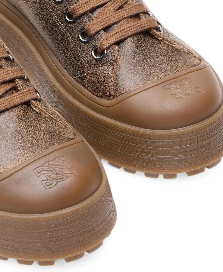 Casadei Explorer sneakers met gebarsten effect Bruin - Foto 2