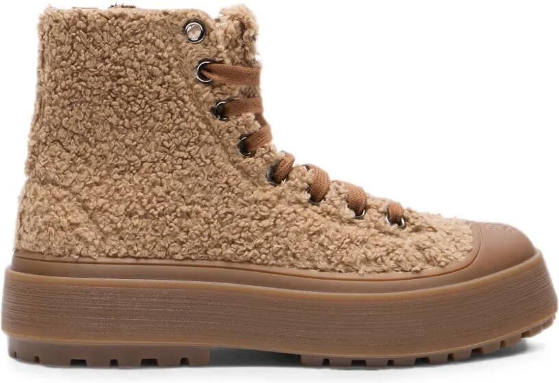 Casadei Explorer sneakers van imitatiebont Beige