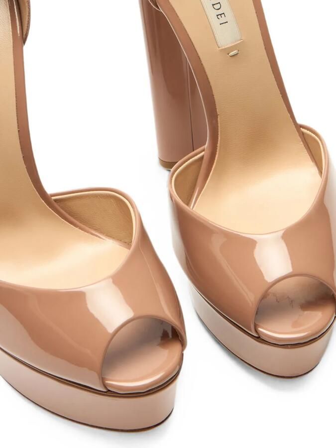 Casadei Flora lakleren sandalen Bruin - Foto 4