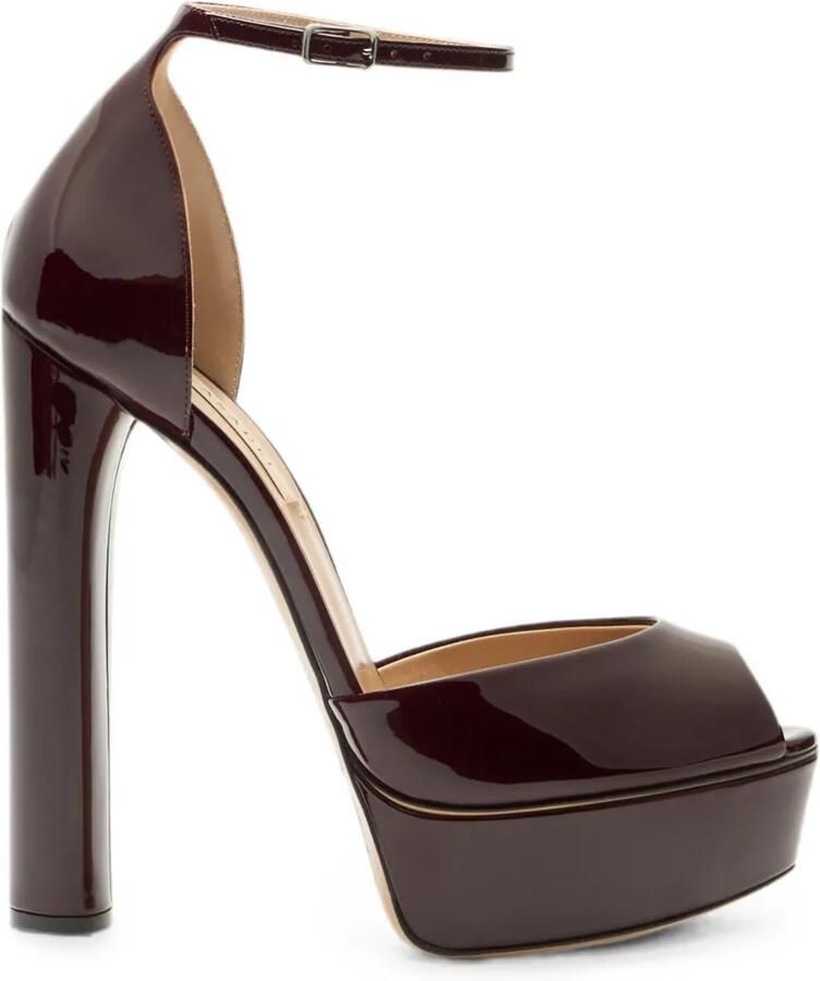 Casadei Flora lakleren sandalen Rood