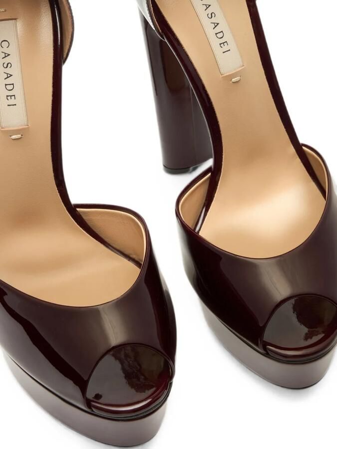 Casadei Flora lakleren sandalen Rood - Foto 4