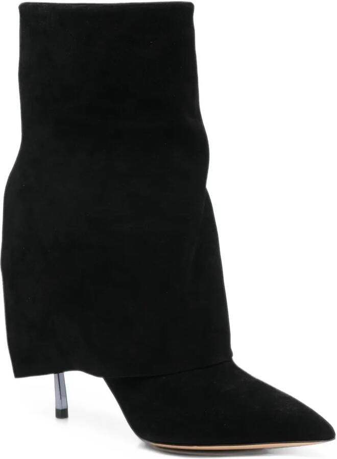 Casadei fold-over pointed-toe ankle boots Zwart - Foto 2