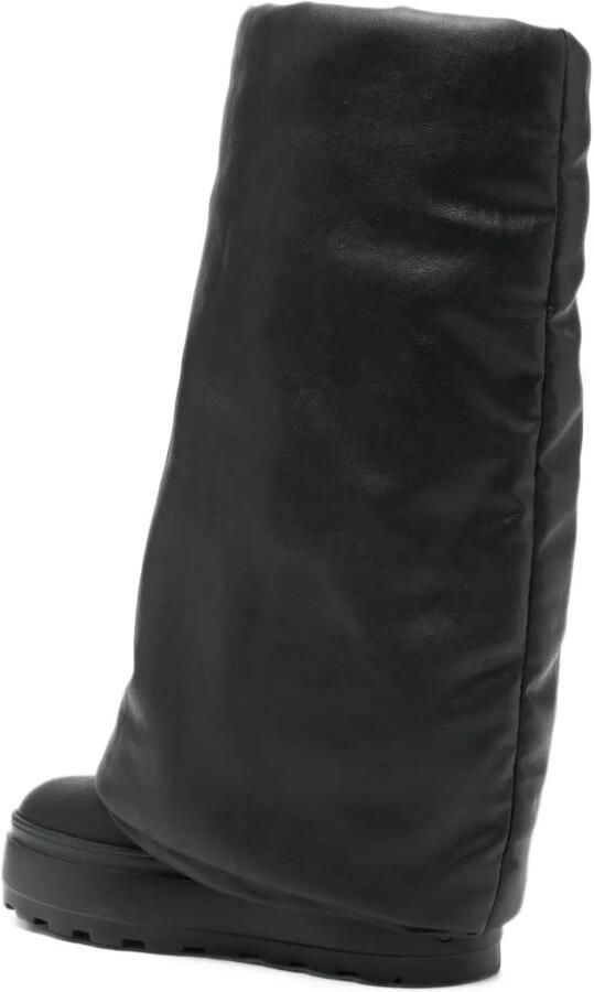 Casadei foldover-detail platform boots Zwart - Foto 2