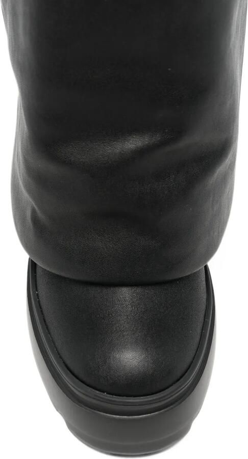 Casadei foldover-detail platform boots Zwart - Foto 4