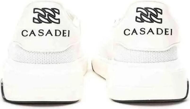 Casadei Gebreide sneakers met leren vlakken Wit - Foto 4