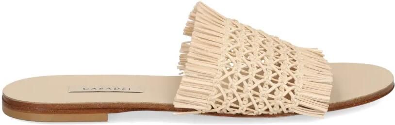 Casadei Geweven sandalen met franje Beige