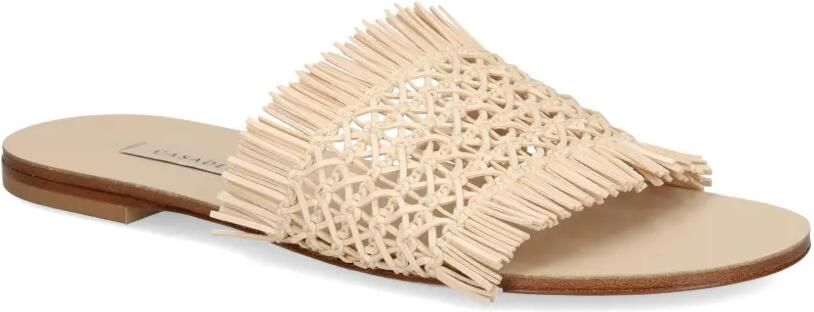 Casadei Geweven sandalen met franje Beige - Foto 3