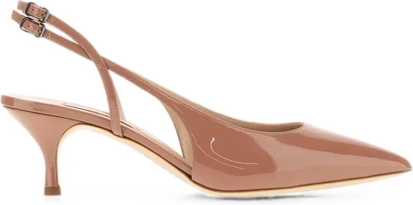 Casadei Giulia lakleren pumps Beige