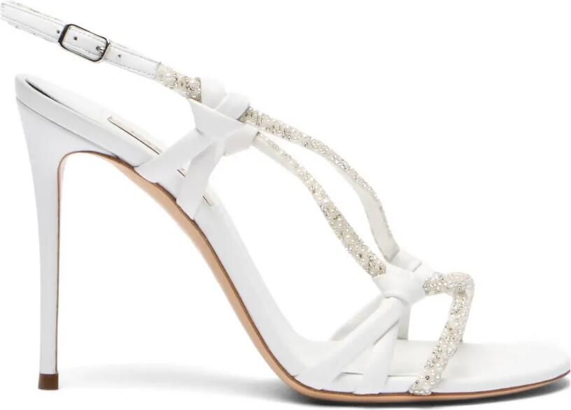 Casadei Giulia leren sandalen Wit