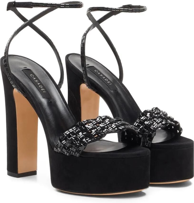 Casadei Godyva sandalen verfraaid met kristallen Zwart - Foto 3