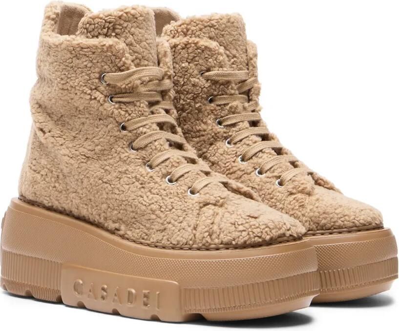 Casadei High-top sneakers met imitatiebont Bruin - Foto 4
