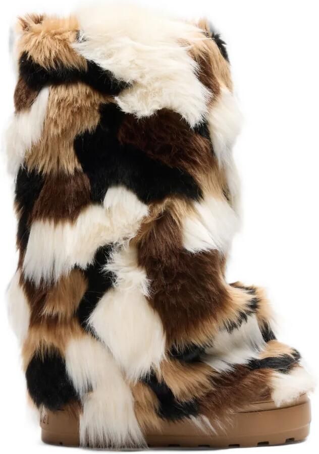 Casadei Husky patchwork boots Bruin