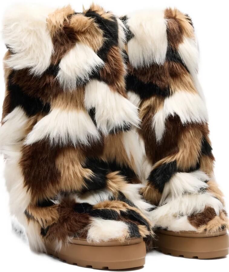 Casadei Husky patchwork boots Bruin - Foto 3