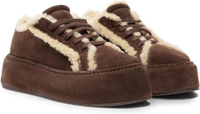 Casadei I-Box sneakers met lammy afwerking Bruin - Foto 3