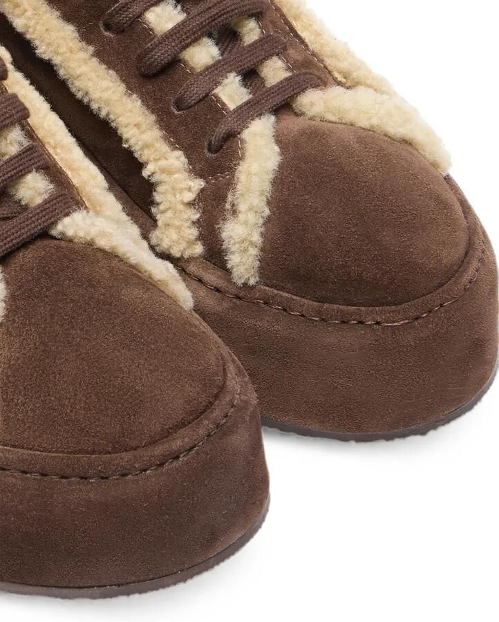 Casadei I-Box sneakers met lammy afwerking Bruin - Foto 2