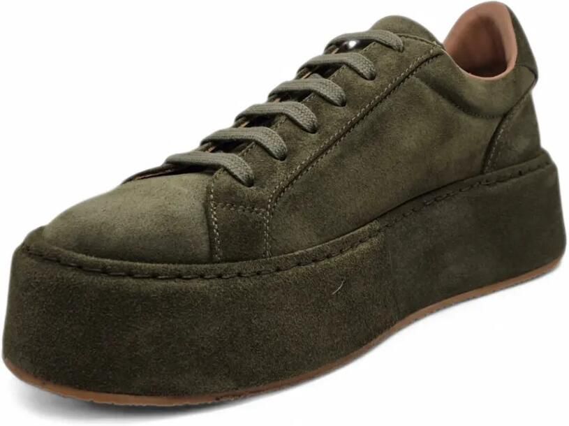 Casadei I-Box suède sneakers met plateauzool Groen - Foto 2