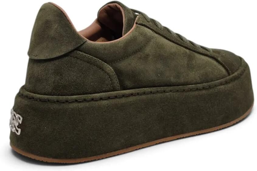 Casadei I-Box suède sneakers met plateauzool Groen - Foto 4