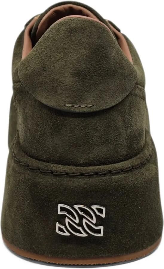 Casadei I-Box suède sneakers met plateauzool Groen - Foto 3