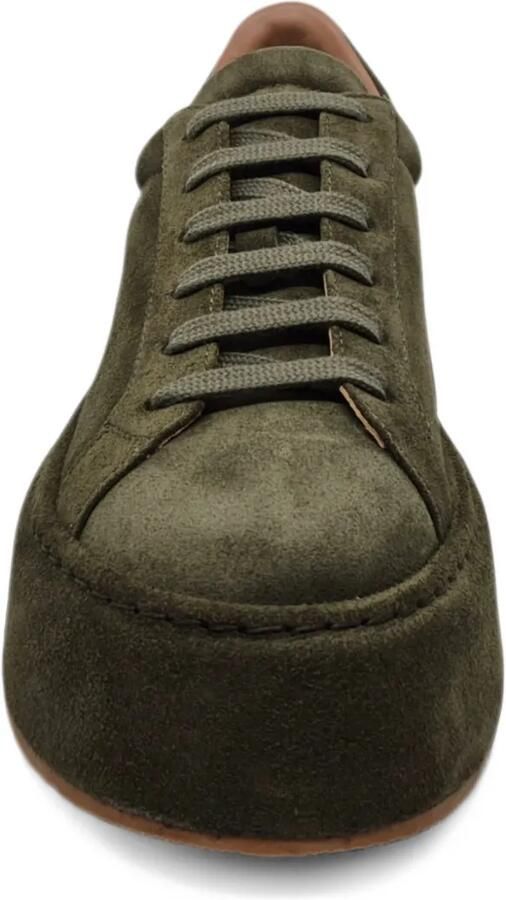 Casadei I-Box suède sneakers met plateauzool Groen - Foto 5