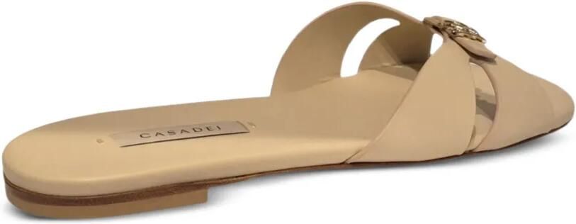 Casadei Jane sandalen met gespdetail en uitgesneden details Beige - Foto 4