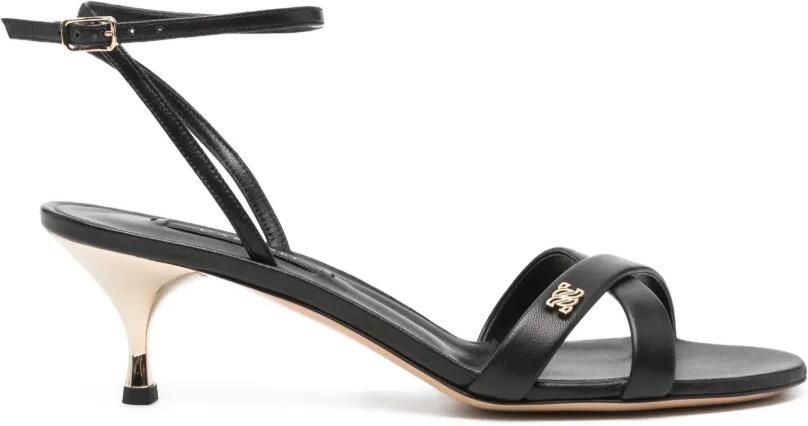 Casadei Jane sandalen met kruisbandjes en gespslujiting Zwart