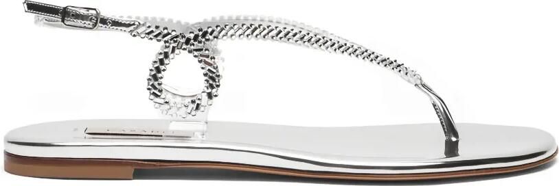 Casadei Josephine gevlochten sandalen Zilver