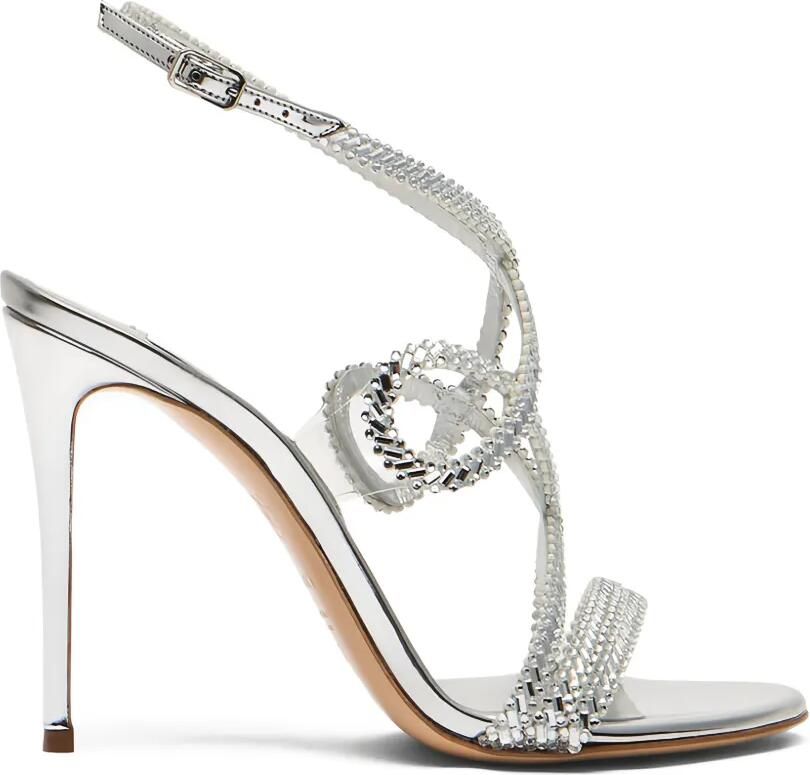 Casadei Josephine Julia verfraaide sandalen Zilver