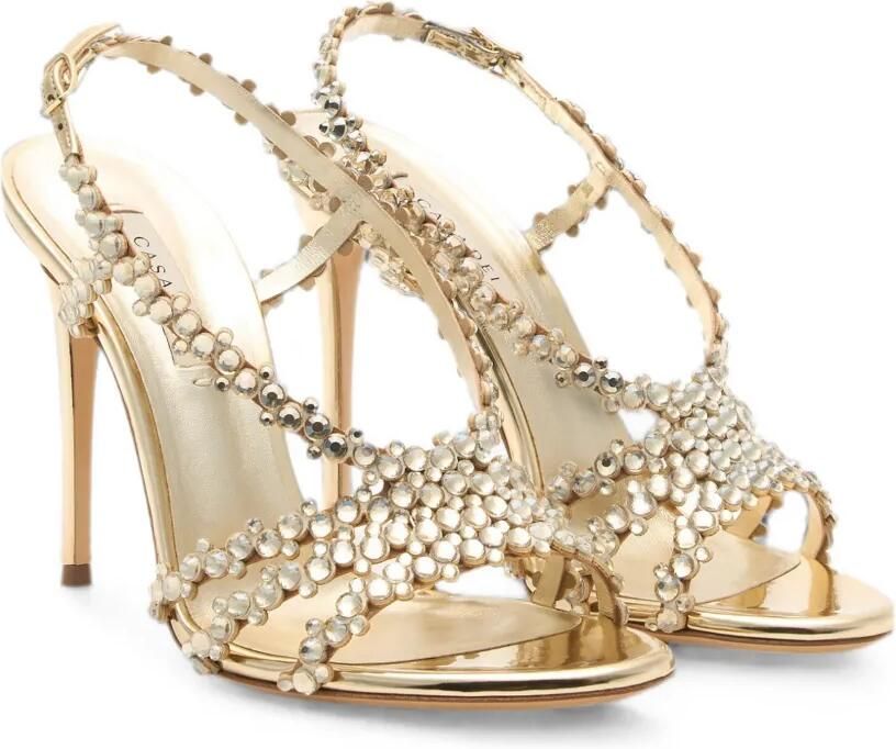 Casadei Julia C-Love sandalen verfraaid met kristallen Goud - Foto 3