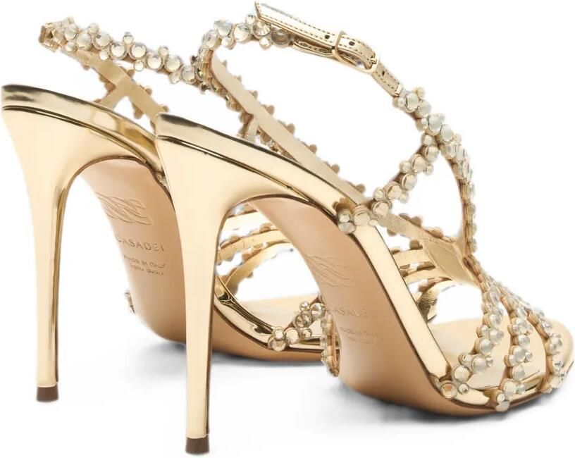 Casadei Julia C-Love sandalen verfraaid met kristallen Goud - Foto 4