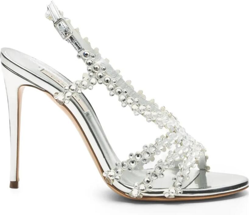 Casadei Julia C-Love sandalen verfraaid met kristallen Zilver