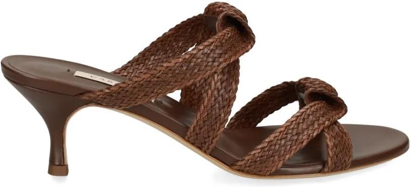 Casadei Julia geknoopte geweven sandalen Bruin