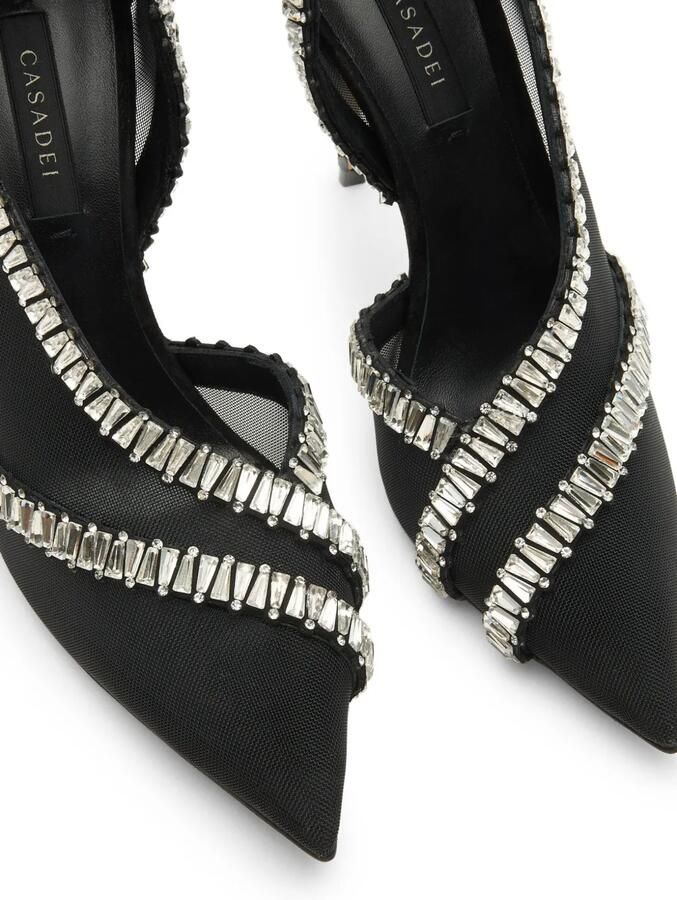 Casadei Julia Heaven mesh pumps verfraaid met stras Zwart - Foto 2