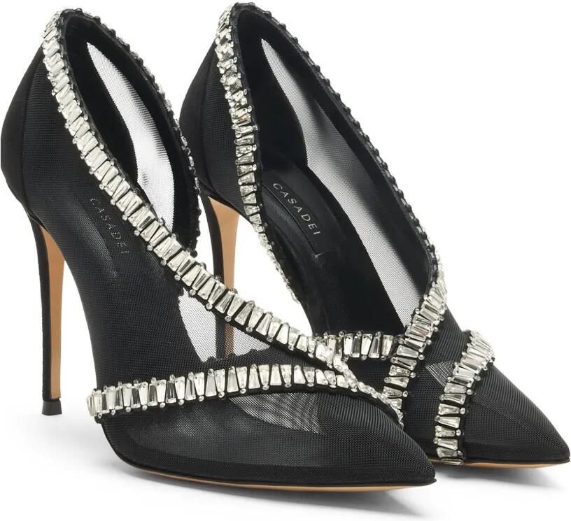 Casadei Julia Heaven mesh pumps verfraaid met stras Zwart - Foto 3