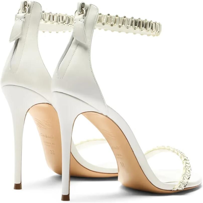 Casadei Julia Heaven sandalen verfraaid met stras Wit - Foto 3