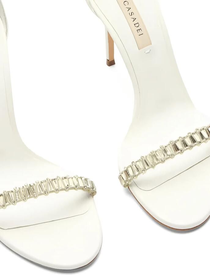 Casadei Julia Heaven sandalen verfraaid met stras Wit - Foto 4