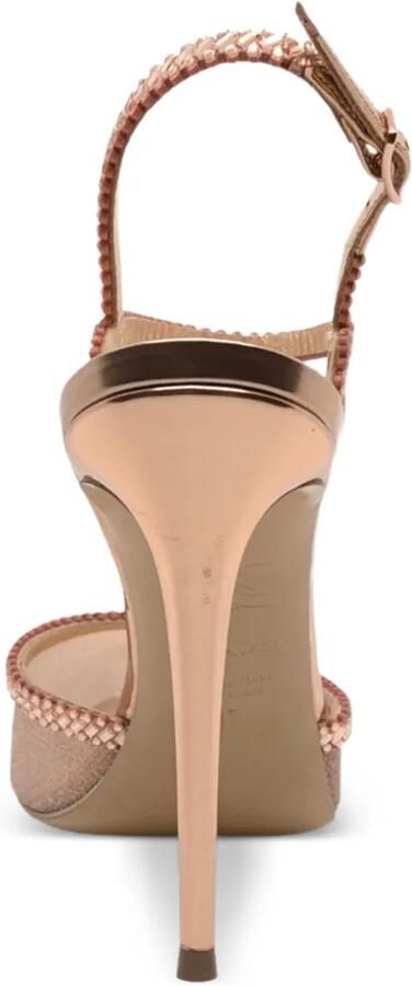 Casadei Julia Josephine pumps verfraaid met kristallen en glitter Beige - Foto 4