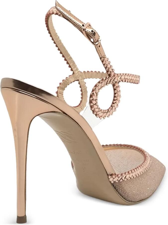 Casadei Julia Josephine pumps verfraaid met kristallen en glitter Beige - Foto 3