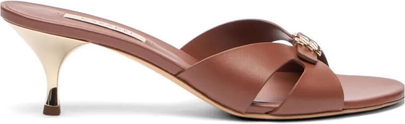 Casadei Julia leren sandalen met gesp Bruin